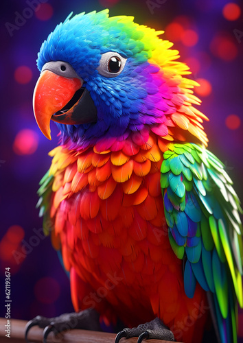 Closeup of a colourful parrot © Kanchana