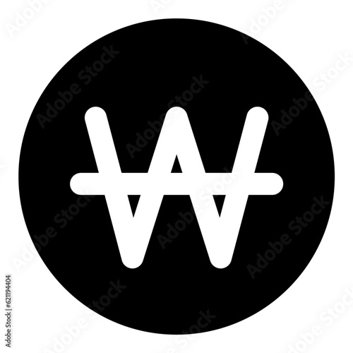 won icon vector illustration asset