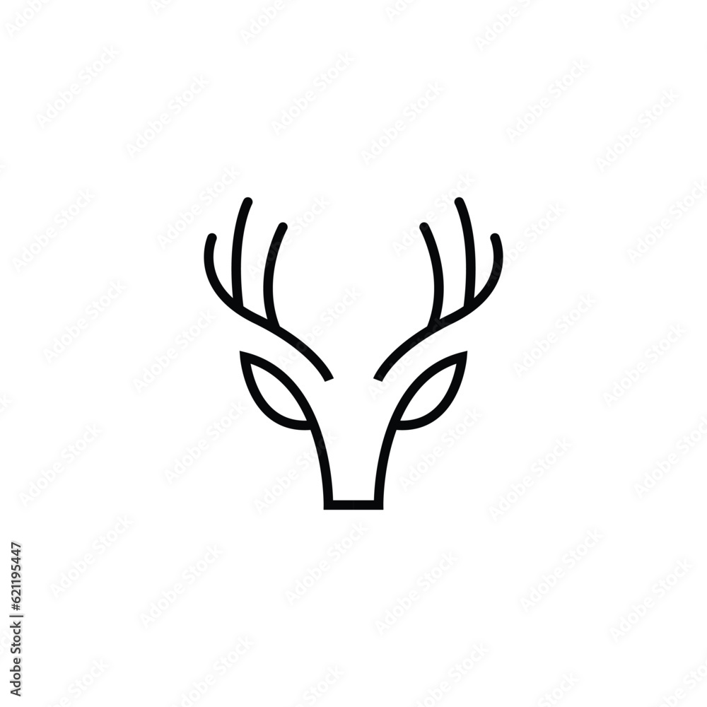 Deer Line Art Logo