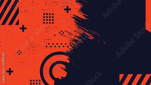 Abstract grunge background vector, brush painted wallpaper, template design modern banner with copy space