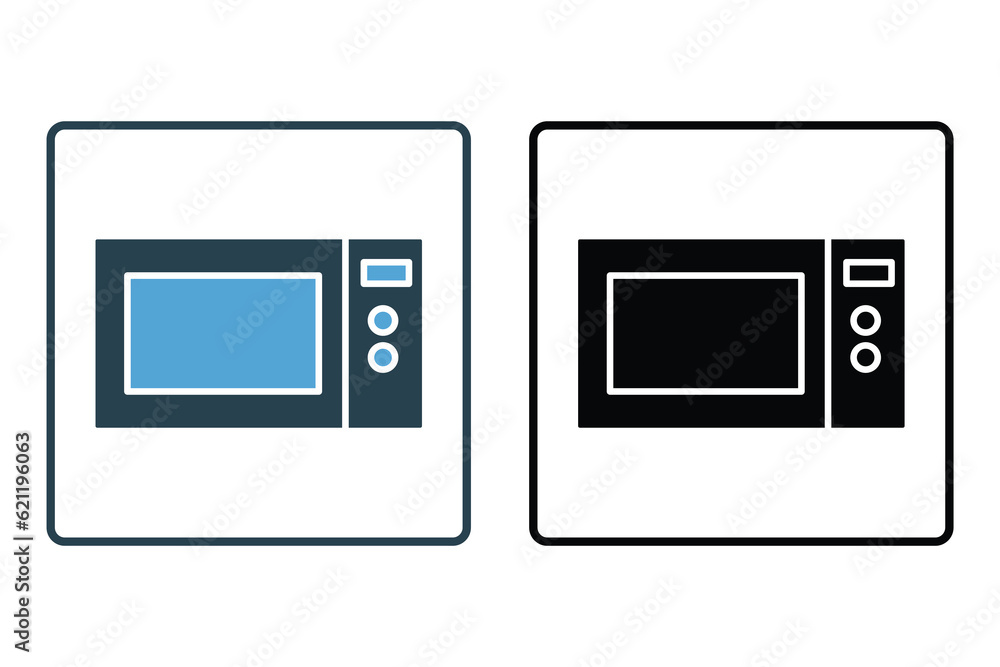 Microwave icon. icon related to element of bakery, electronic device. Solid icon style design. Simple vector design editable Microwave icon. icon related to element of bakery, electronic device. Solid icon style design. Simple vector design editable
