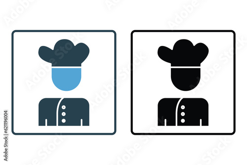 Cook icon. icon related to chef, baker. Solid icon style design. Simple vector design editable