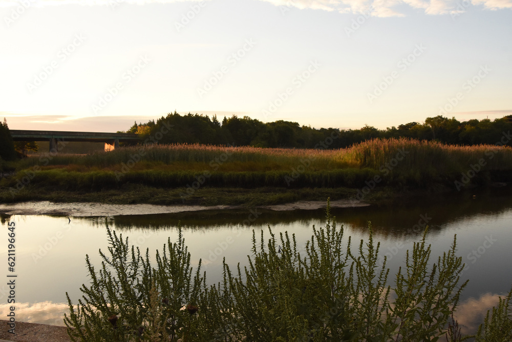 Scenic Views of Jones River Water Way in Kingston