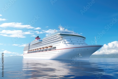 Cruise ships cross the seas  AI generated Image