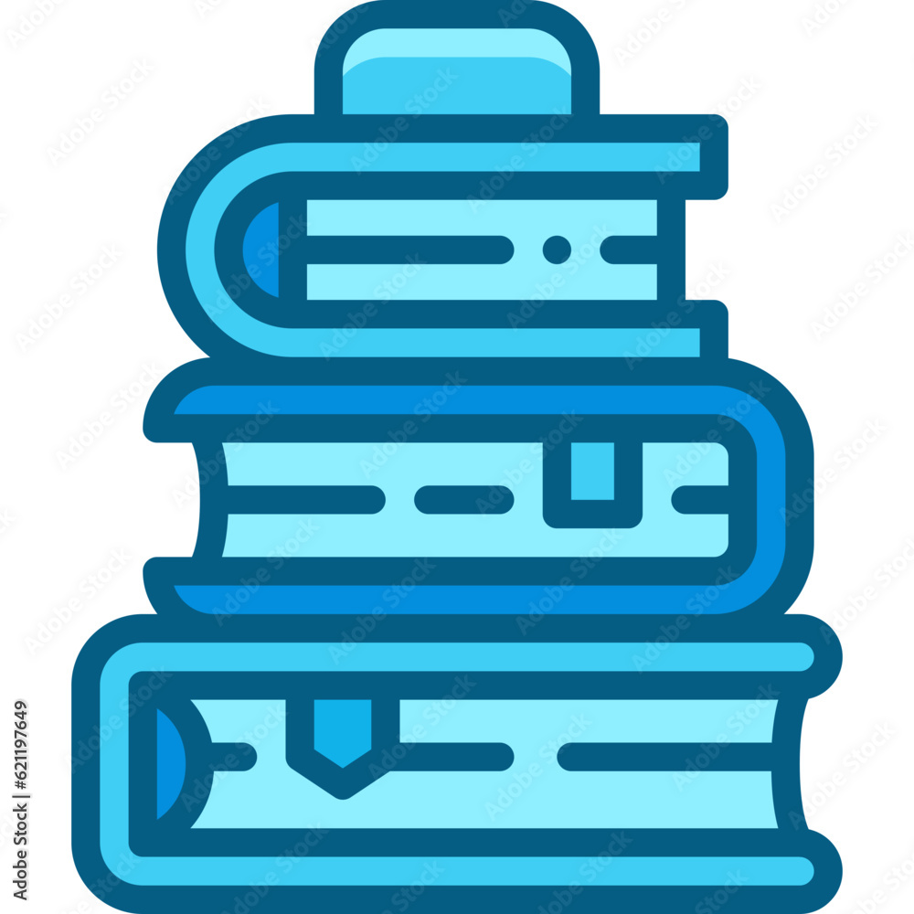 book stack two tone icon book stack two tone icon