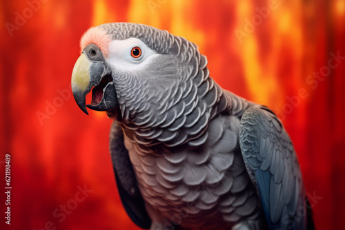 Wallpaper Mural Very cute African grey parrot, in nature, national geography, Wide life animals. AI Generated. Torontodigital.ca
