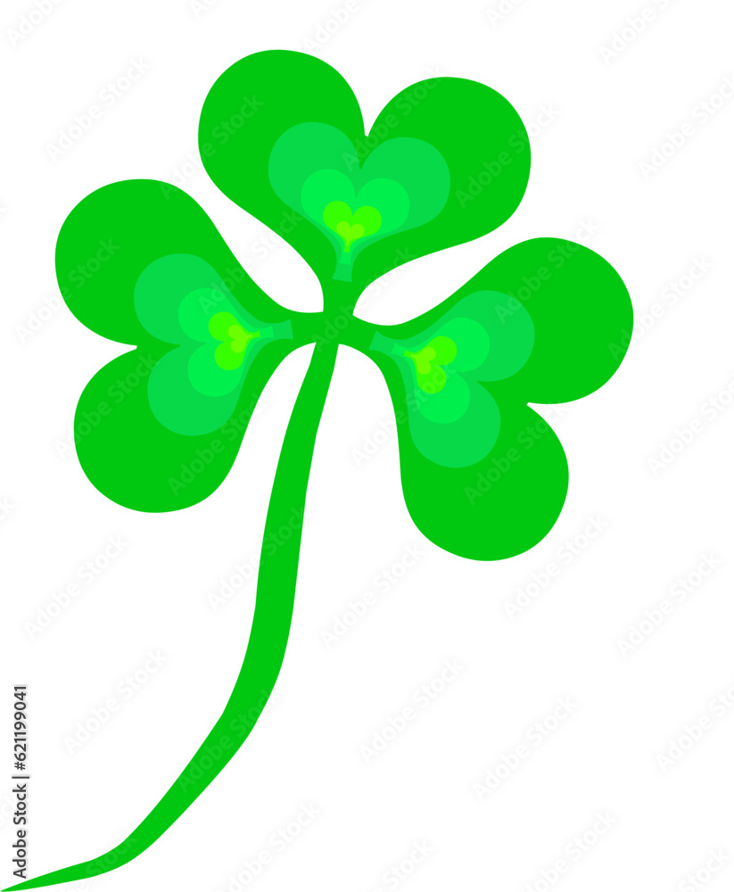 Simple icon three leaf clover on white background. Simple icon three leaf clover on white background.