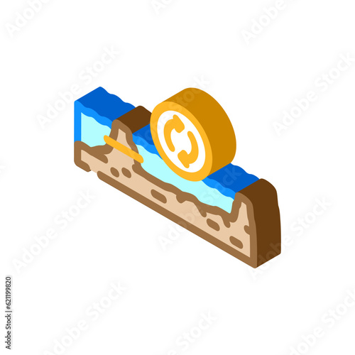 wetland restoration environmental isometric icon vector. wetland restoration environmental sign. isolated symbol illustration