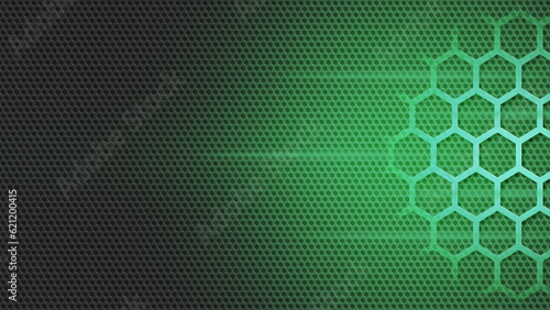 Green Technology Geometric Hexagon Background photo