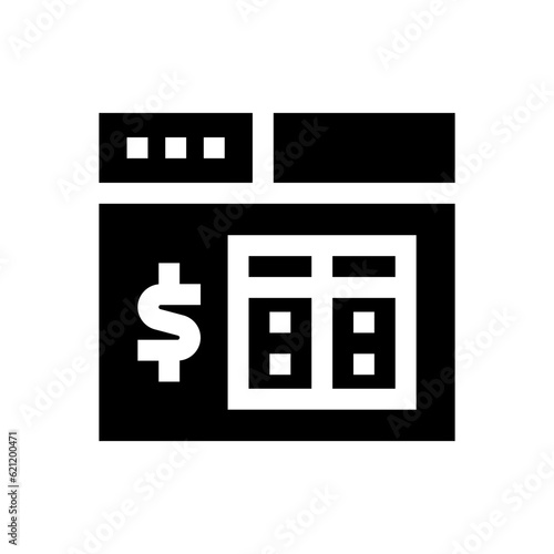 subscription model glyph icon