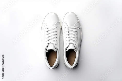 White sneaker on white background, generative ai