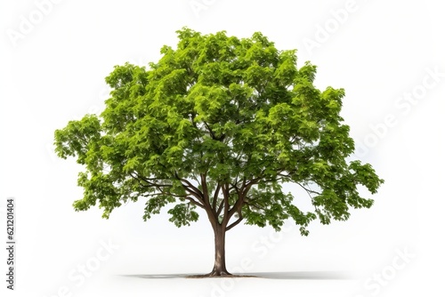 A tree against a white background  Generative Ai