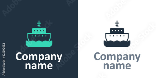 Logotype Ark of noah icon isolated on white background. Wood big high cargo. Logo design template element. Vector