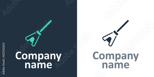 Logotype Mop icon isolated on white background. Cleaning service concept. Logo design template element. Vector