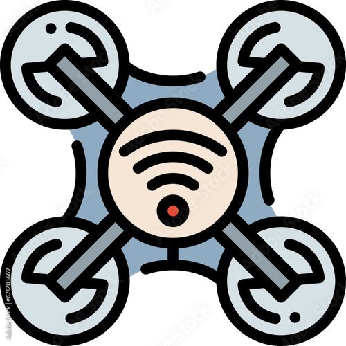 drone filled outline icon