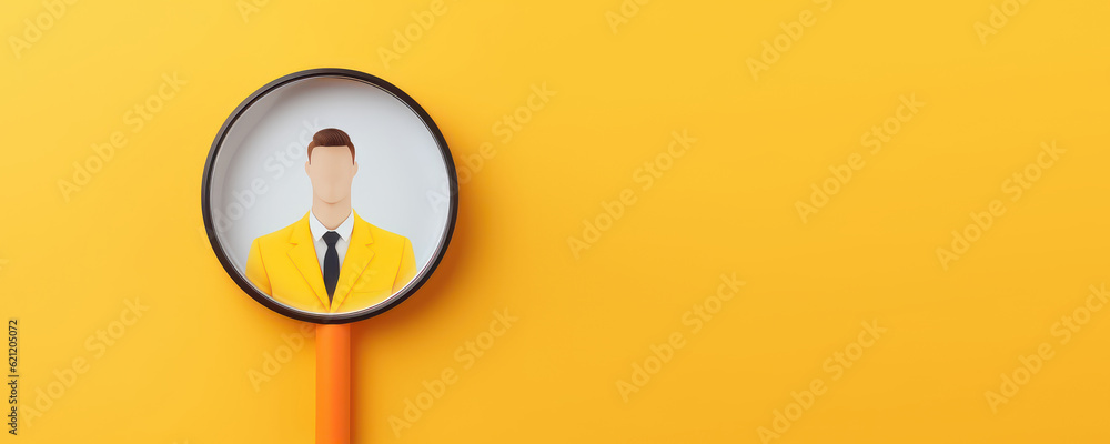 magnifying Glass with Copy Space Searching for a New Job or Employee, We Are Hiring, Job Vancancy Concept. Generative Ai magnifying Glass with Copy Space Searching for a New Job or Employee, We Are Hiring, Job Vancancy Concept. Generative Ai