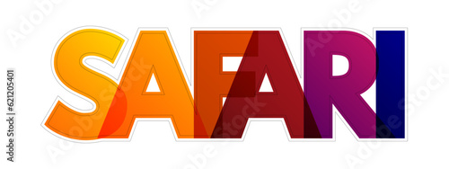 Safari colorful text quote, concept background
