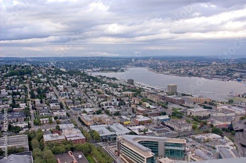 Aerial view of city of Seattle - Seattle, WA - USA © adfoto