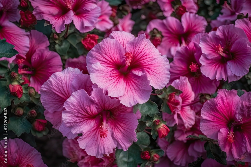 bouquet of pink flowers with green leaves on a white background. Generative AI bouquet of pink flowers with green leaves on a white background. Generative AI