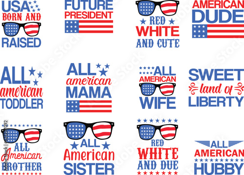 Happy 4th July quotes SVG Bundle 
