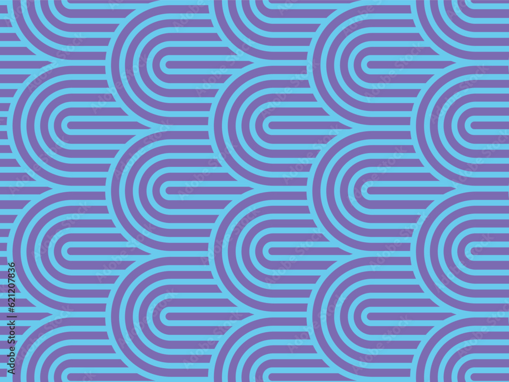 Line Abstract Seamless Pattern Artwork. Modern Vector Background