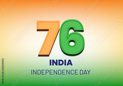  Celebrating Independence day India. 3d letter illustration design