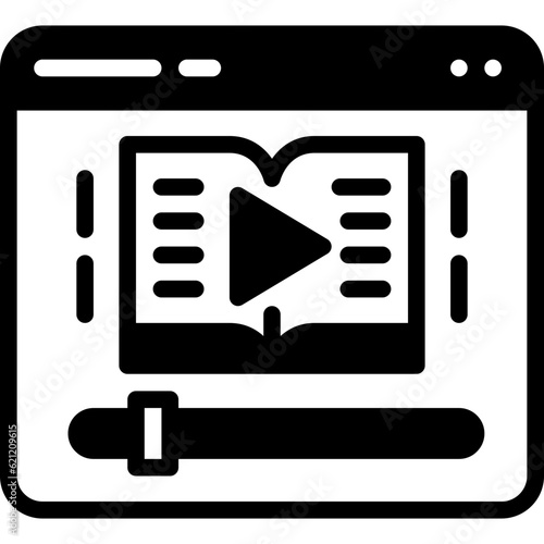 audiobook solid line icon
