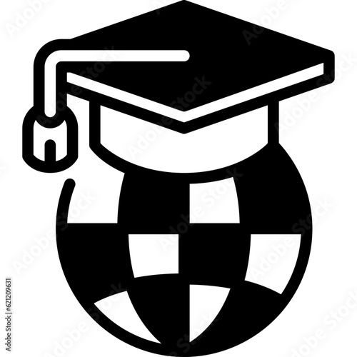 global education solid line icon