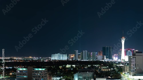 Las Vegas Night Skyline Cityscape Time Lapse Nevada USA