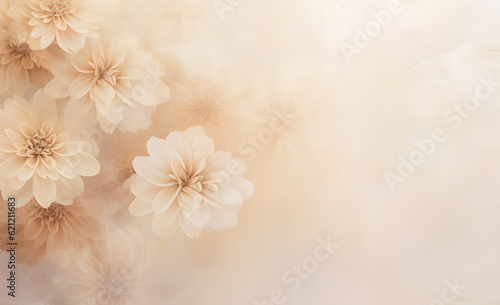 Soft beige flower luxury background