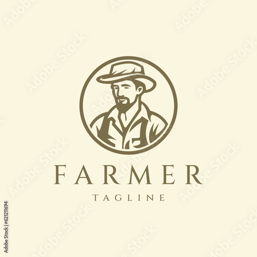 Wallpaper Mural Farmer logo design vector illustration Torontodigital.ca