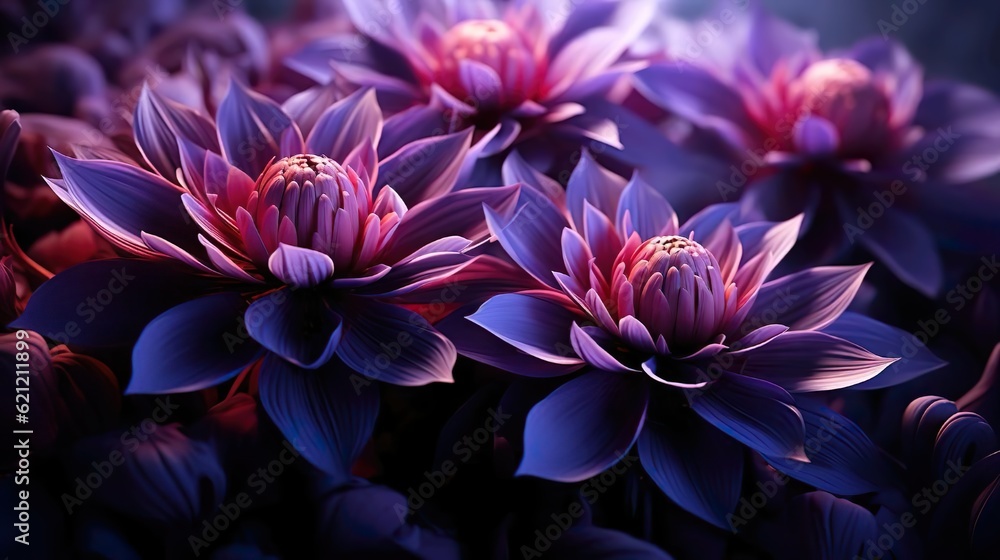 Beautiful purple flowers in the night. 8k best quality Beautiful purple flowers in the night. 8k best quality