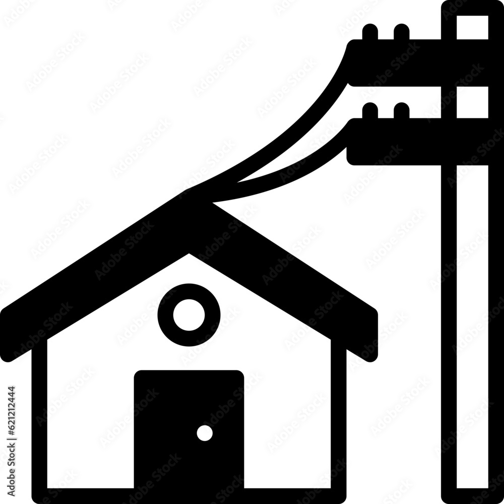 Fotografie electricity solid line icon