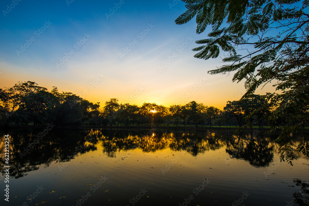 City public park green tree forest river sunset light sky cloud City public park green tree forest river sunset light sky cloud