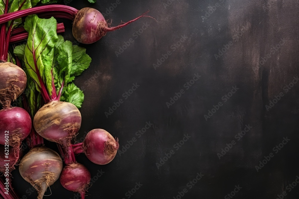 Fotografie Beet diet background. Generate Ai