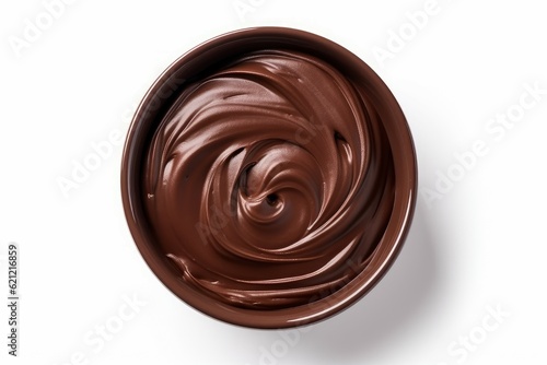 Bowl chocolate paste. Generate Ai