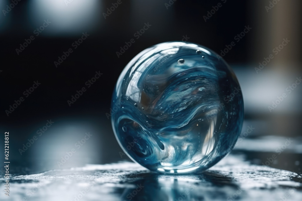 Exploring the Abstract Texture of a Blue Marble - Generative AI Exploring the Abstract Texture of a Blue Marble - Generative AI