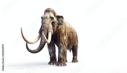 mammoth elephant isolated on white background