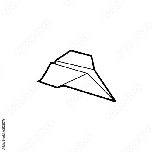 concept paper airplane vector illustration