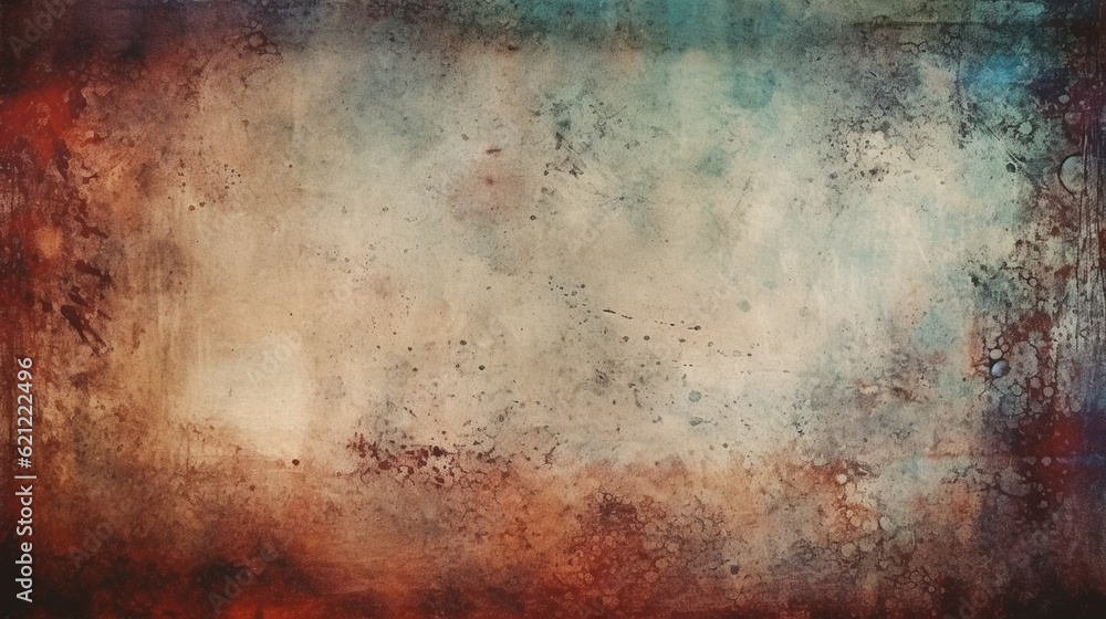 Empty dirty old wall background. Grunge background with copy space. Generative AI