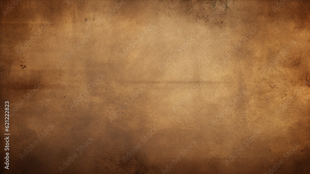 Obraz premium Banner with brown old paper background. Retro vintage style. Copy space. Generative AI