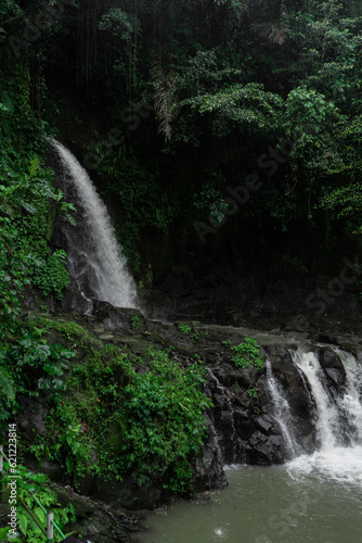 Tropical waterfall in Bali  Indonesia