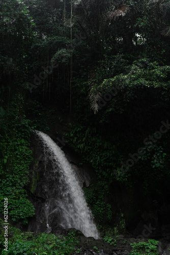 Tropical waterfall in Bali  Indonesia
