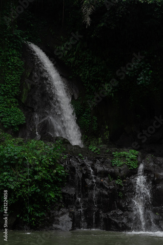 Tropical waterfall in Bali  Indonesia