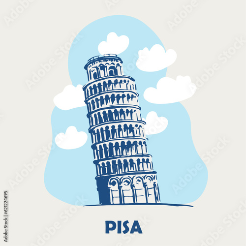 Travel, Italy, Leaning Tower of Pisa, Europe, tourism, italian seasides , Pisa, sketches, architecture, monuments	