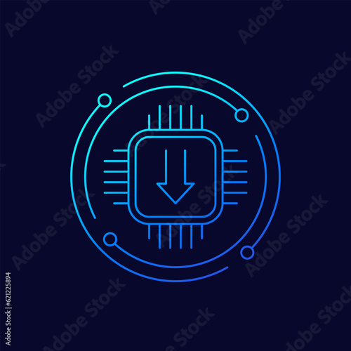 firmware update icon, linear design