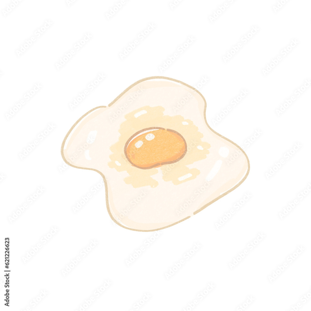 fried egg on a white background fried egg on a white background