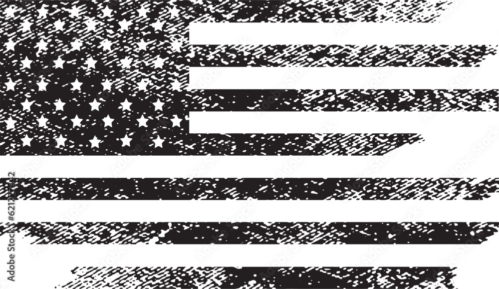 Grunge USA flag old American flag. Vector template. Stock Vector ...