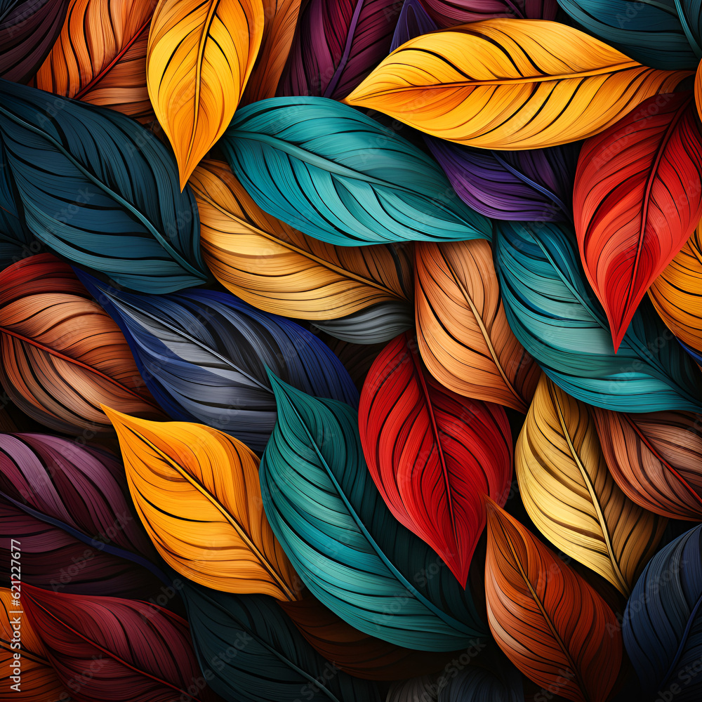 seamless pattern with ,leaf,