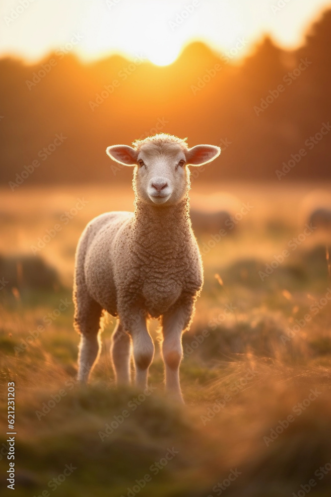 Obraz premium Sheep on a Hill
